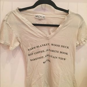 White/cream t shirt from wildfox